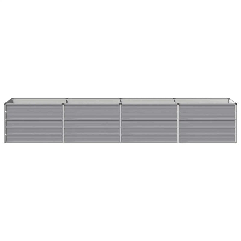 Raised Garden Bed Grey 320 x 80 x 55 cm cold-rolled steel