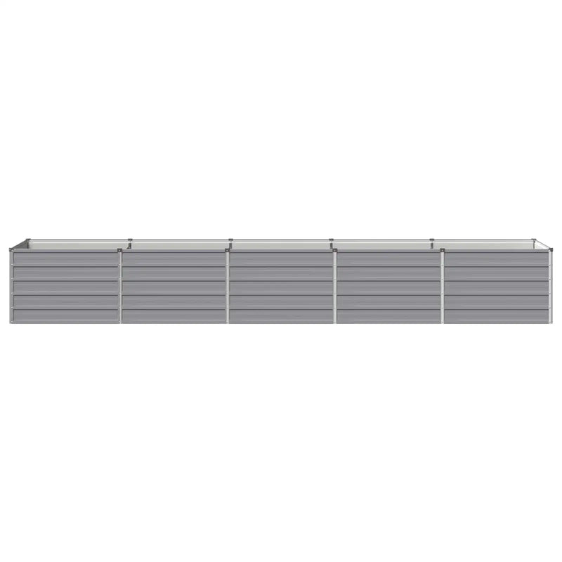 Raised Garden Bed Grey 400 x 80 x 55 cm cold-rolled steel