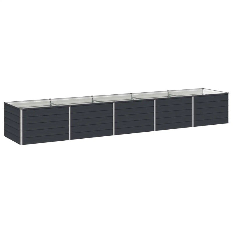 Raised Garden Bed Anthracite 400 x 80 x 55 cm cold-rolled steel