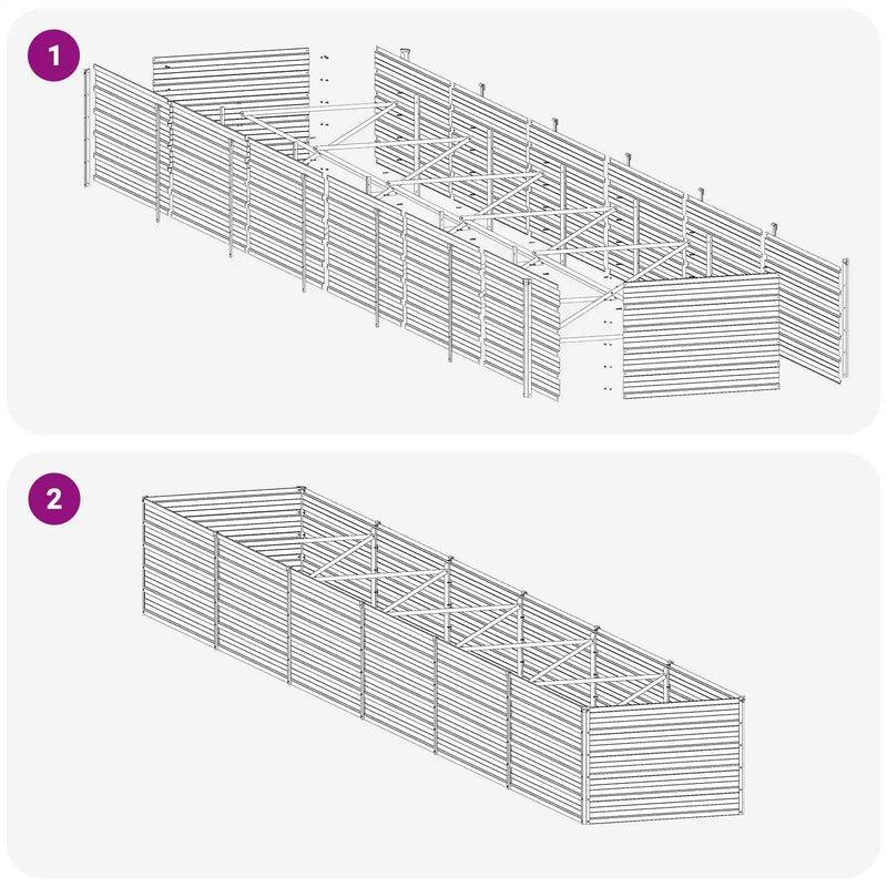 Raised Garden Bed Anthracite 600 x 80 x 55 cm cold-rolled steel
