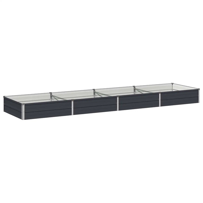 Raised Garden Bed Anthracite 320 x 80 x 24 cm cold-rolled steel