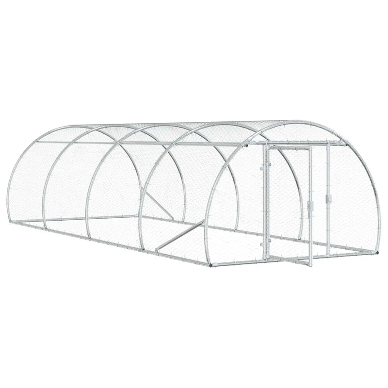 Chicken Coop Silver 400 x 150 x 100 cm Galvanised Steel