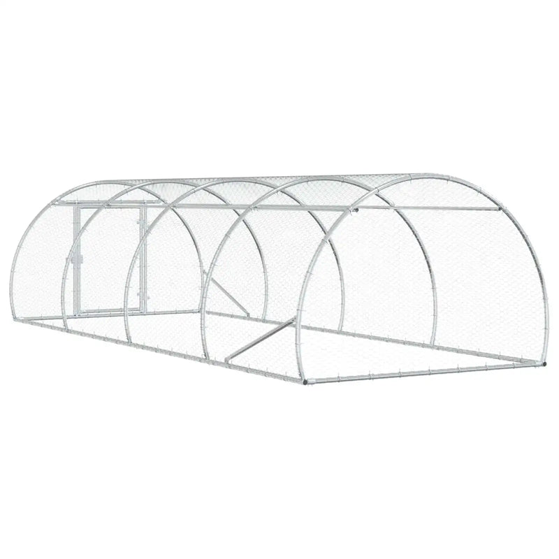 Chicken Coop Silver 400 x 150 x 100 cm Galvanised Steel