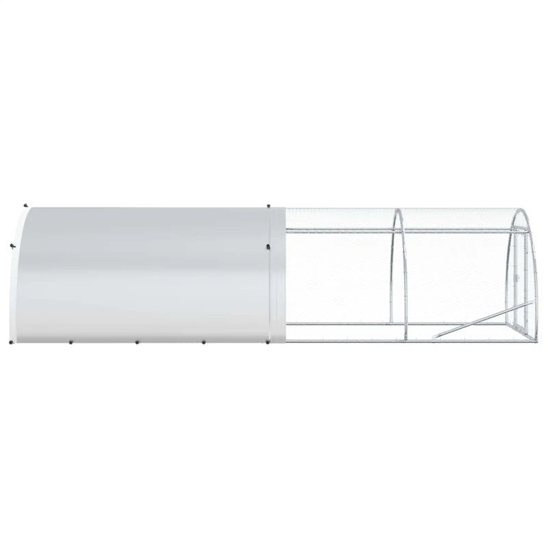 Chicken Coop Silver 400 x 150 x 100 cm Galvanised Steel