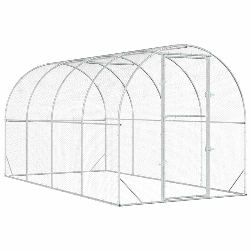 Chicken Coop Silver 400 x 200 x 200 cm Galvanised Steel