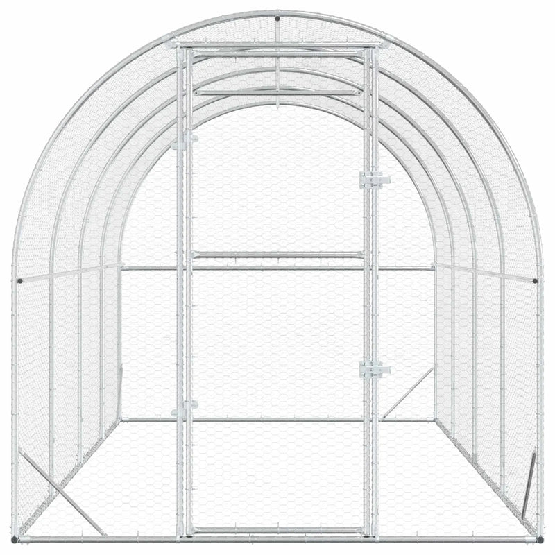 Chicken Coop Silver 400 x 200 x 200 cm Galvanised Steel
