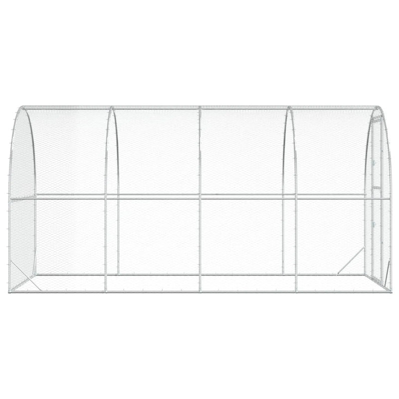 Chicken Coop Silver 400 x 200 x 200 cm Galvanised Steel