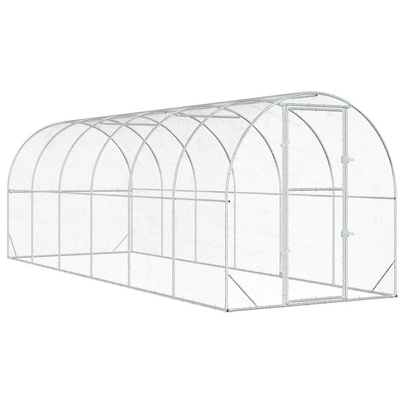 Chicken Coop Silver 600 x 200 x 200 cm Galvanised Steel