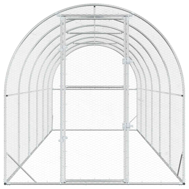 Chicken Coop Silver 600 x 200 x 200 cm Galvanised Steel
