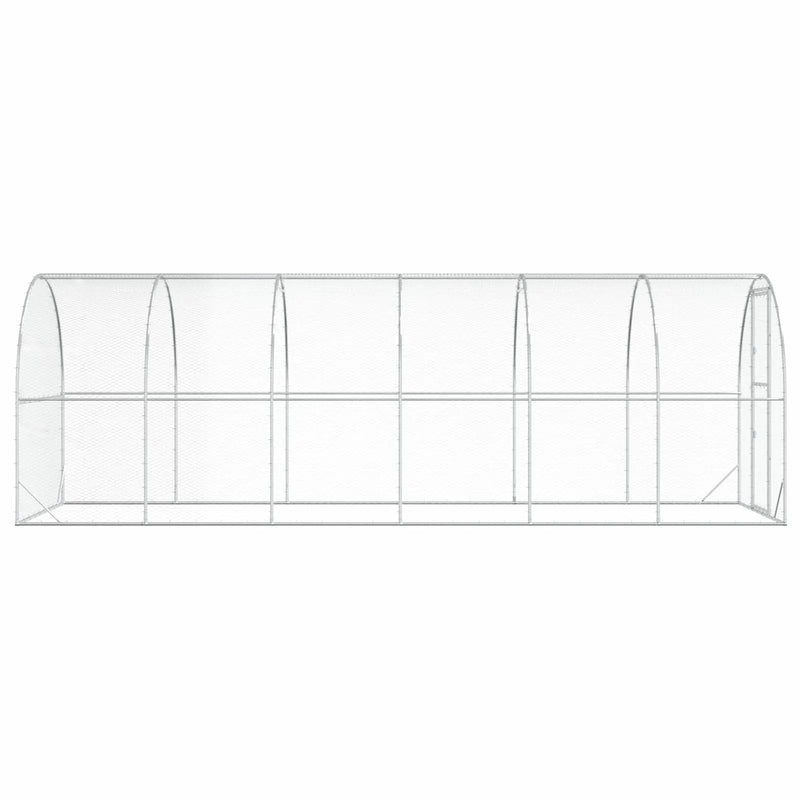 Chicken Coop Silver 600 x 200 x 200 cm Galvanised Steel