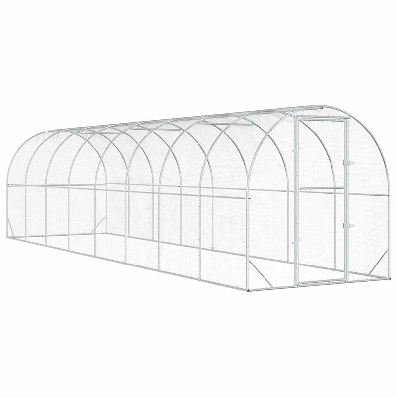 Chicken Coop Silver 800 x 200 x 200 cm Galvanised Steel