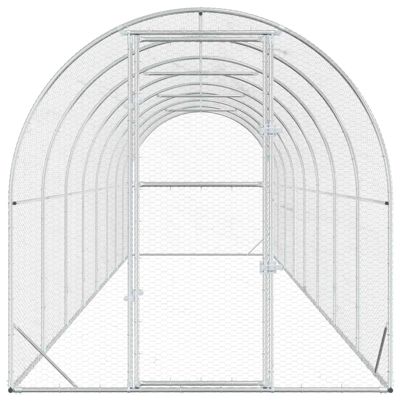 Chicken Coop Silver 800 x 200 x 200 cm Galvanised Steel