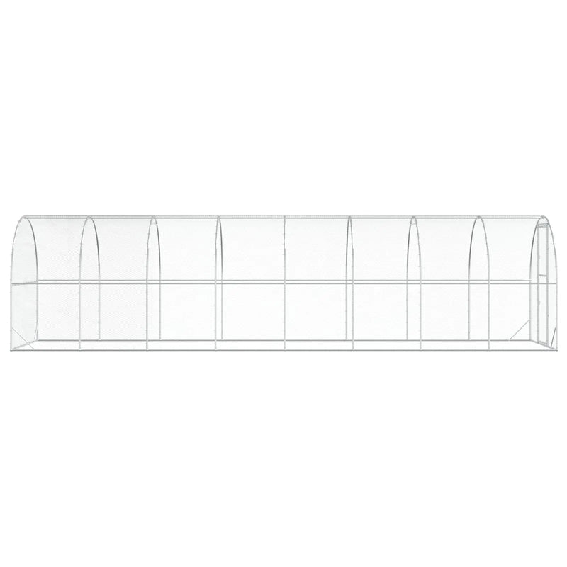 Chicken Coop Silver 800 x 200 x 200 cm Galvanised Steel