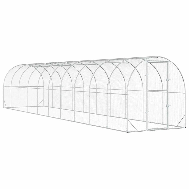 Chicken Coop Silver 1000 x 200 x 200 cm Galvanised Steel
