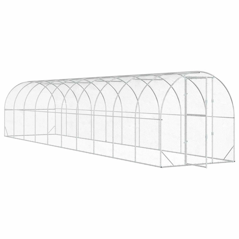 Chicken Coop Silver 1000 x 200 x 200 cm Galvanised Steel