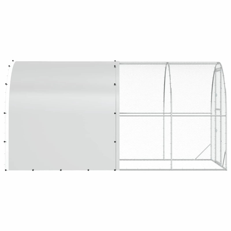 Chicken Coop Silver 400 x 200 x 200 cm Galvanised Steel