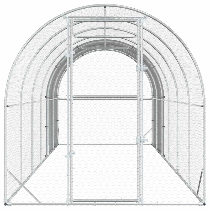 Chicken Coop Silver 600 x 200 x 200 cm Galvanised Steel