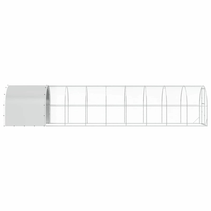 Chicken Coop Silver 1000 x 200 x 200 cm Galvanised Steel