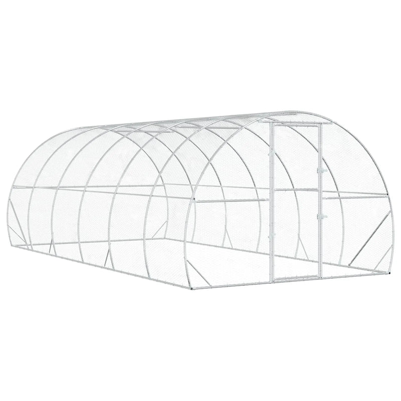 Chicken Coop Silver 600 x 300 x 200 cm Galvanised Steel