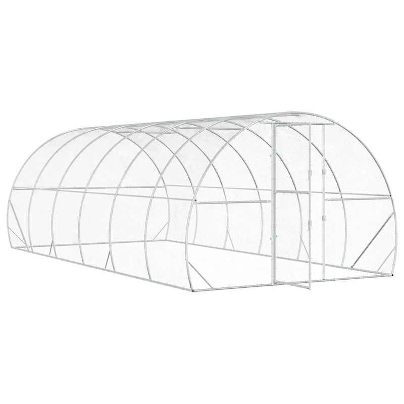 Chicken Coop Silver 600 x 300 x 200 cm Galvanised Steel