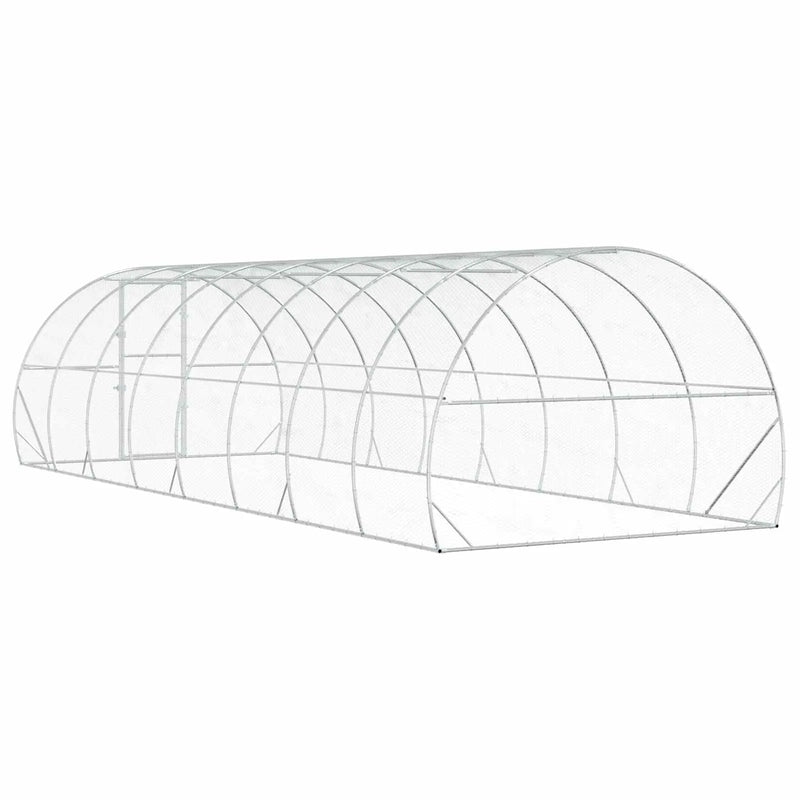 Chicken Coop Silver 800 x 300 x 200 cm Galvanised Steel