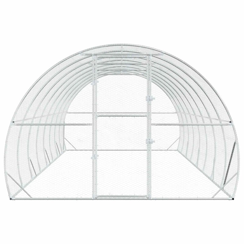 Chicken Coop Silver 800 x 300 x 200 cm Galvanised Steel