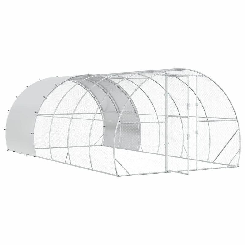 Chicken Coop Silver 600 x 300 x 200 cm Galvanised Steel
