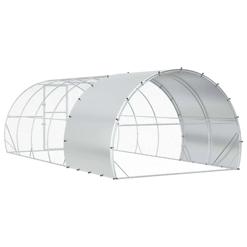 Chicken Coop Silver 600 x 300 x 200 cm Galvanised Steel