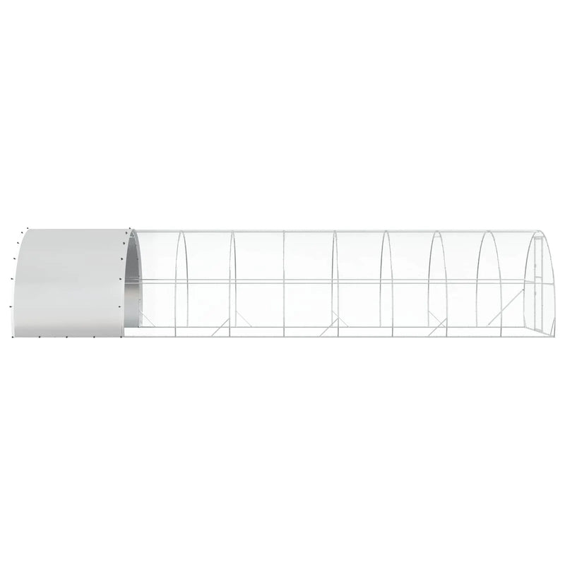 Chicken Coop Silver 1000 x 300 x 200 cm Galvanised Steel