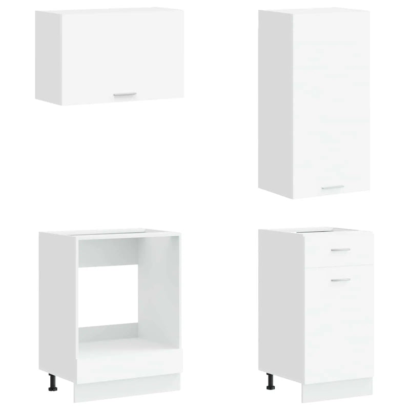 Kitchen Unit LYON 8 pcs White Engineered Wood
