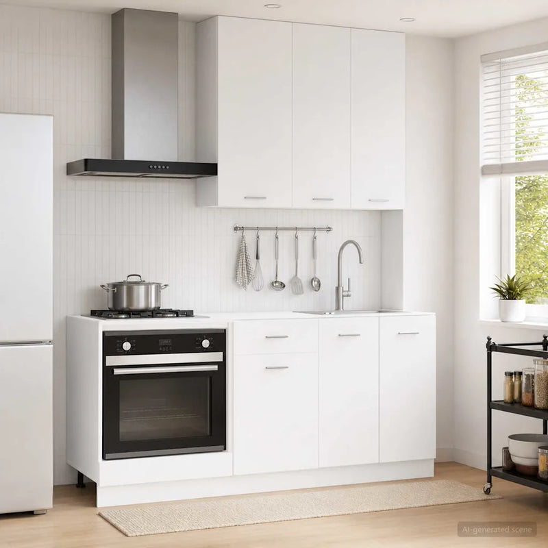 Kitchen Unit LYON 5 pcs White Engineered Wood