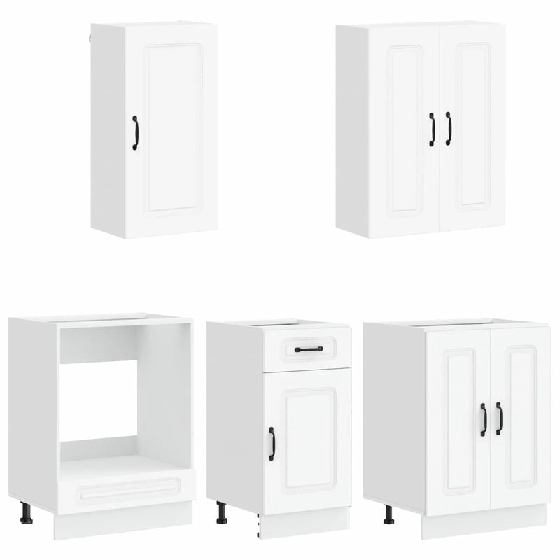 Kitchen Unit KALMAR 5 pcs White Engineered Wood