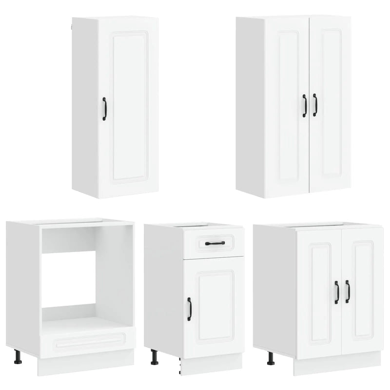 Kitchen Unit KALMAR 5 pcs White Engineered Wood