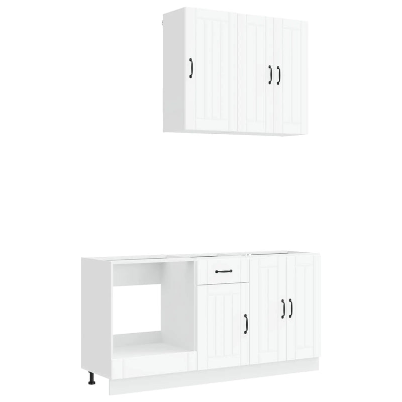 Kitchen Unit LUCCA 5 pcs White Engineered Wood
