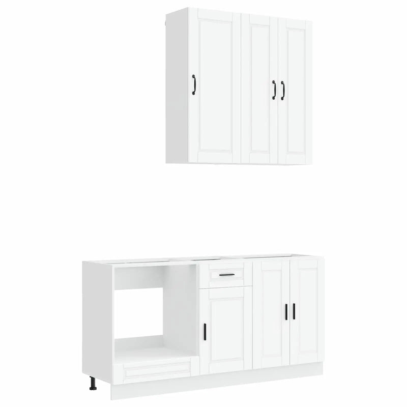 Kitchen Unit PORTO 5 pcs White Engineered Wood
