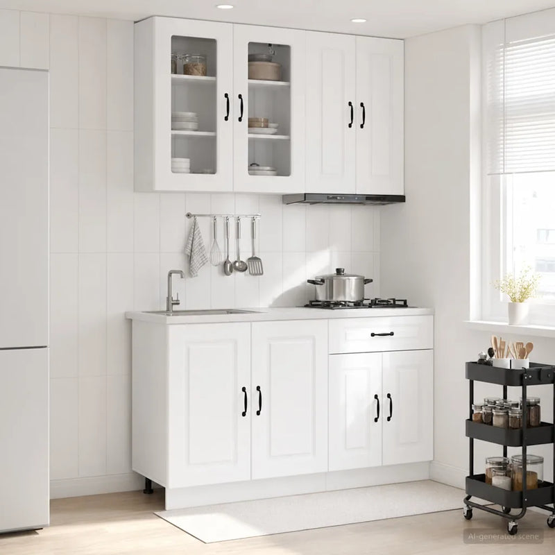 Kitchen Unit KALMAR 4 pcs White Engineered Wood
