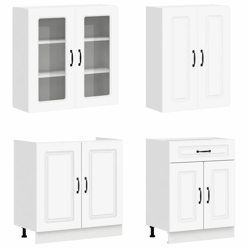 Kitchen Unit KALMAR 4 pcs White Engineered Wood