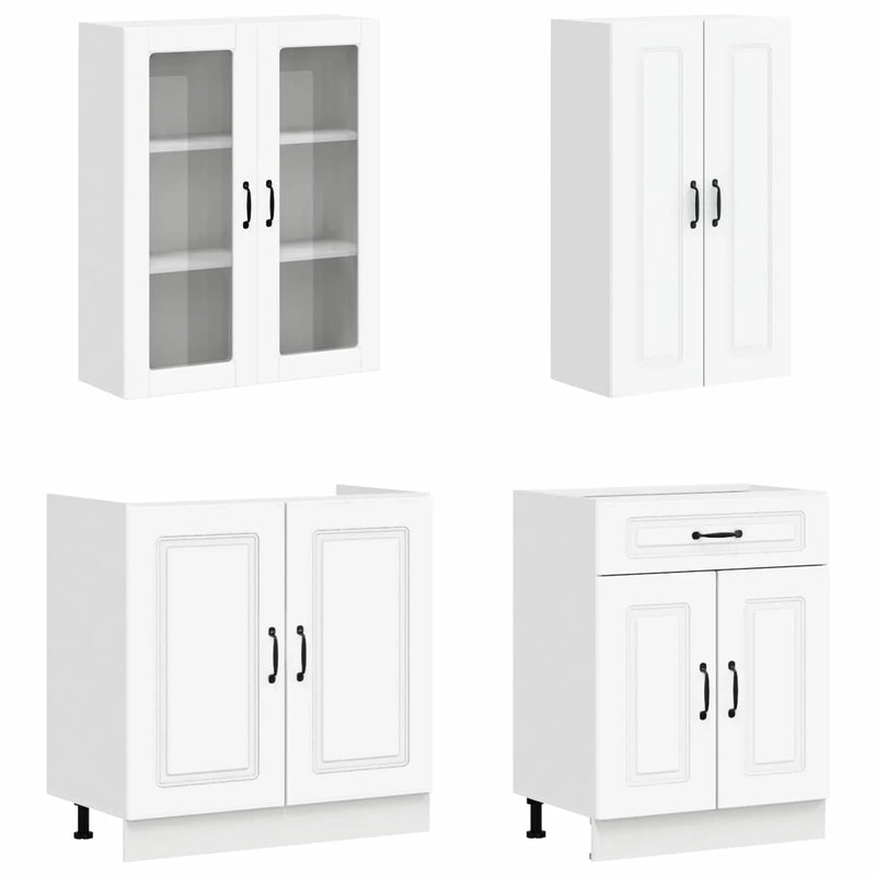 Kitchen Unit KALMAR 4 pcs White Engineered Wood