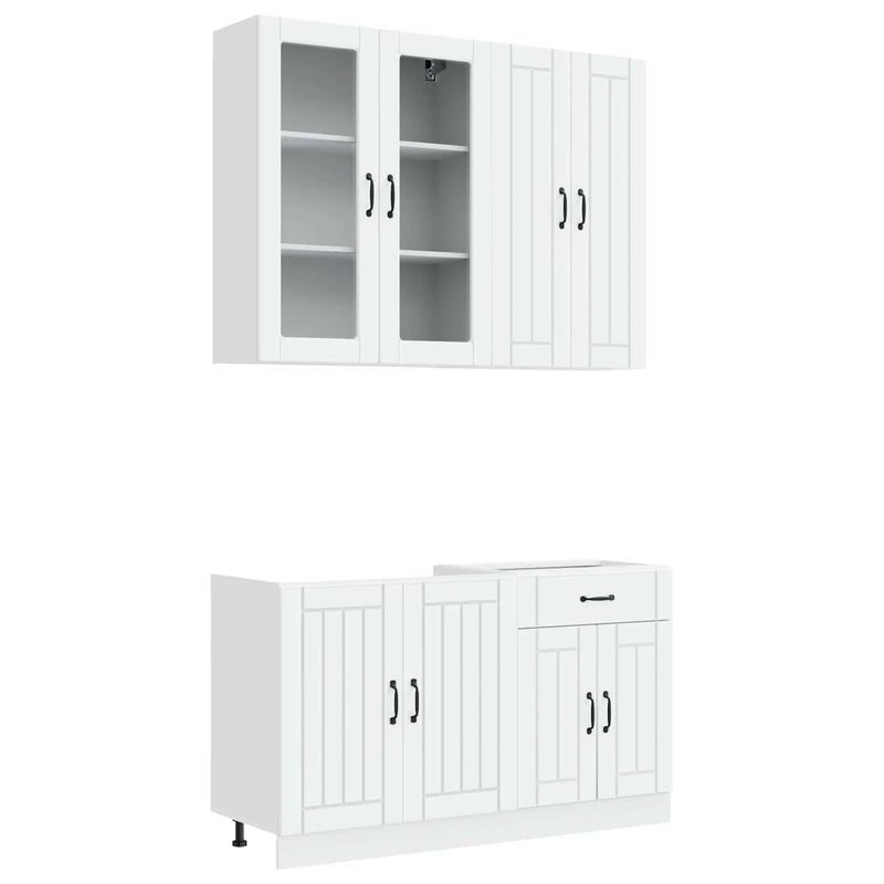Kitchen Unit LUCCA 4 pcs White Engineered Wood