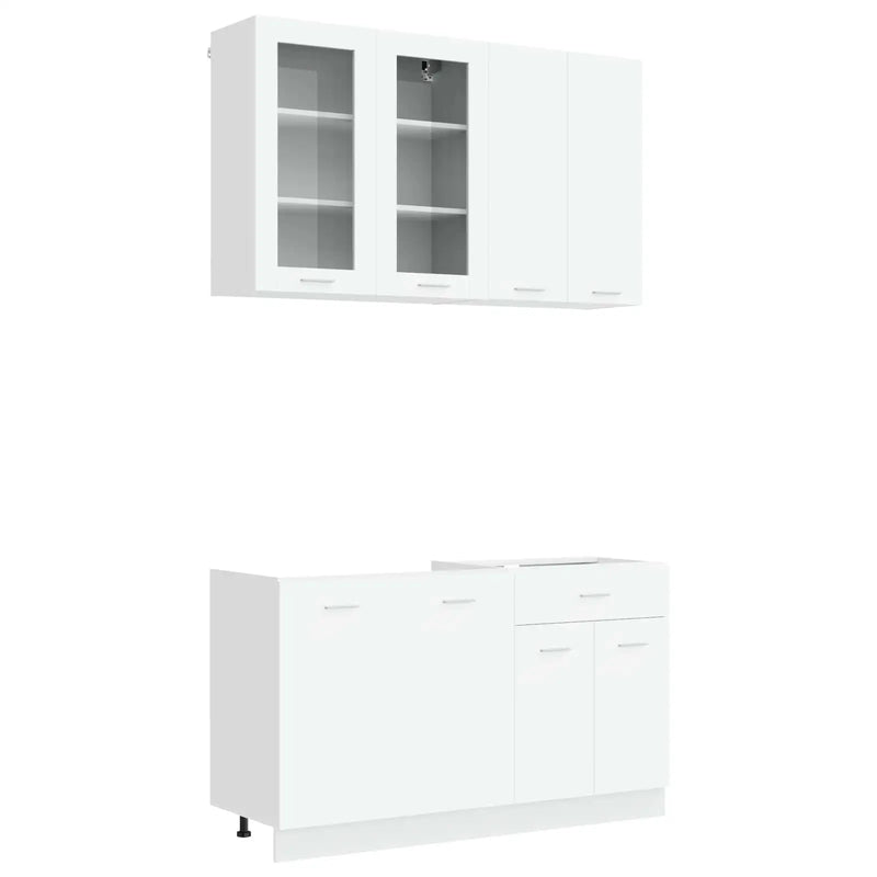 Kitchen Unit LYON 4 pcs White Engineered Wood