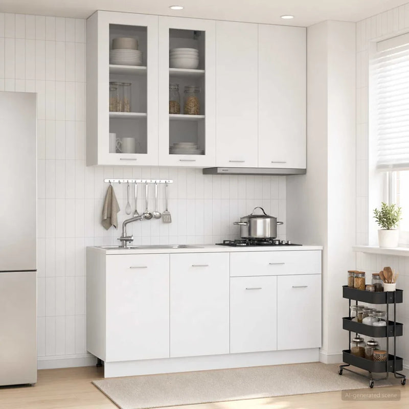 Kitchen Unit LYON 4 pcs White Engineered Wood