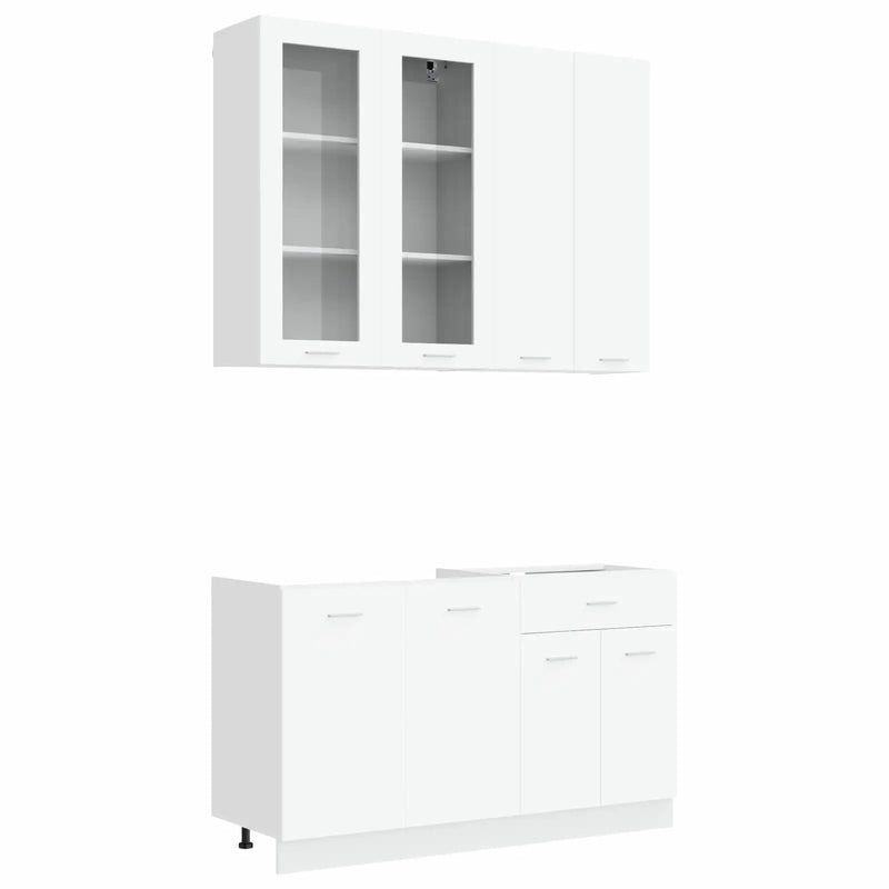 Kitchen Unit LYON 4 pcs White Engineered Wood