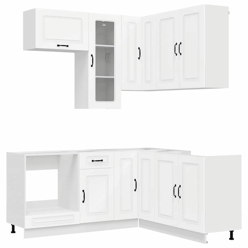Kitchen Unit KALMAR 8 pcs White Engineered Wood