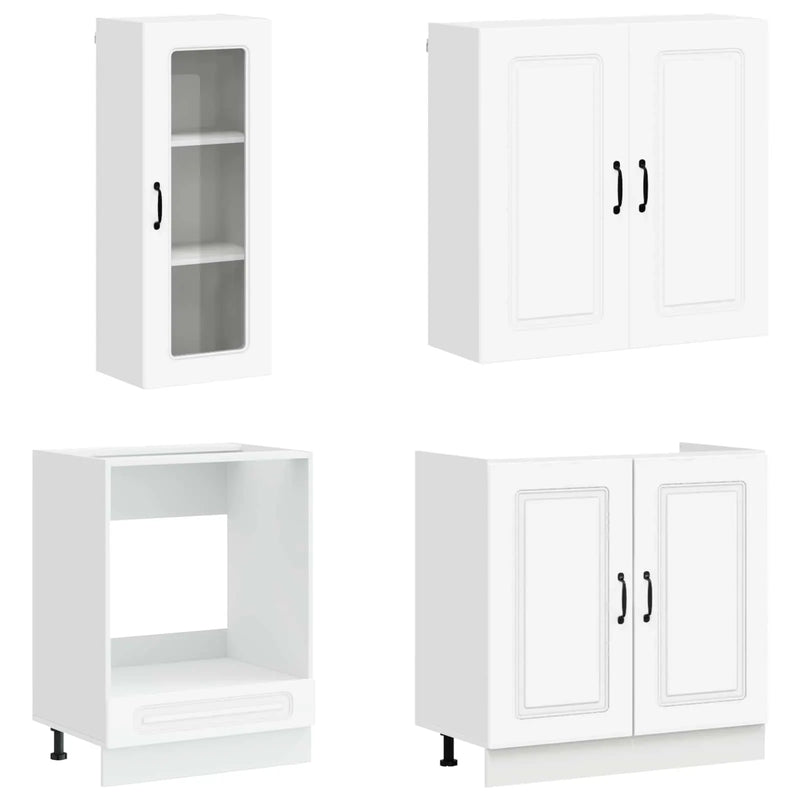 Kitchen Unit KALMAR 8 pcs White Engineered Wood