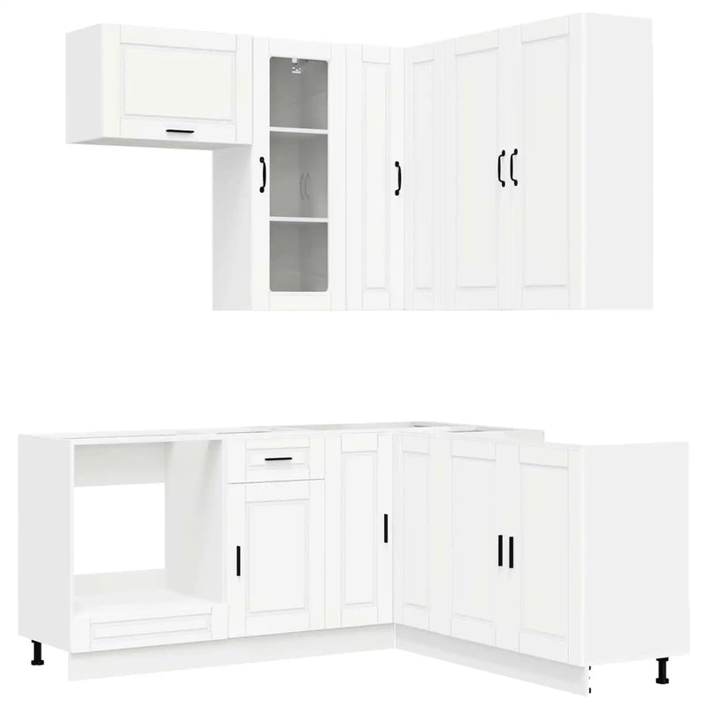Kitchen Unit PORTO 8 pcs White Engineered Wood