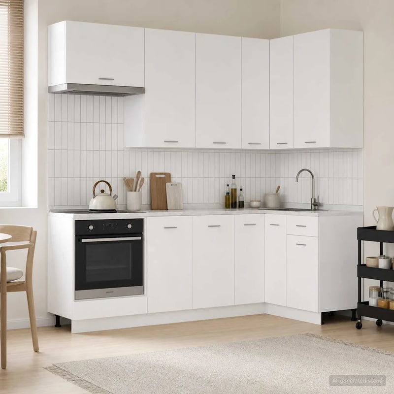 Kitchen Unit LYON 8 pcs White Engineered Wood