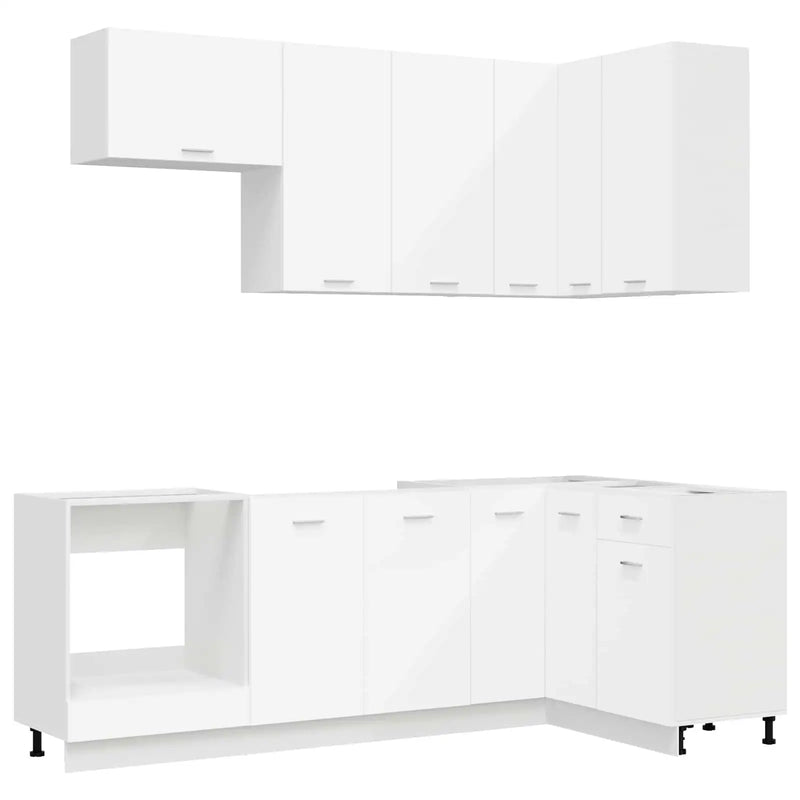 Kitchen Unit LYON 8 pcs White Engineered Wood