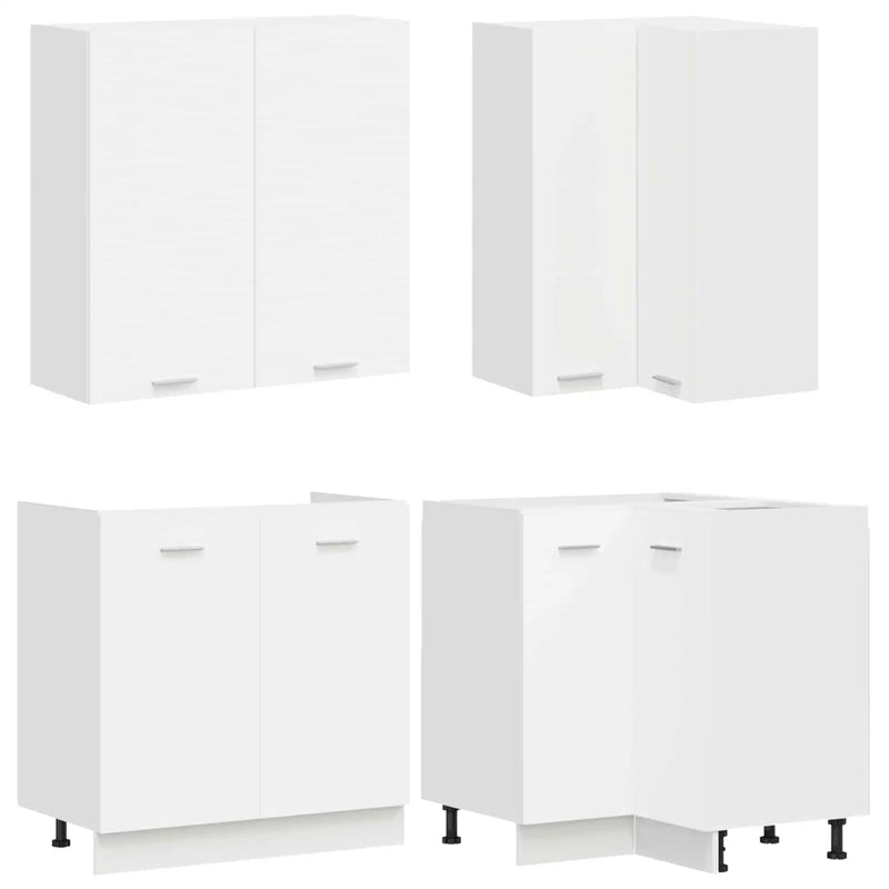 Kitchen Unit LYON 8 pcs White Engineered Wood