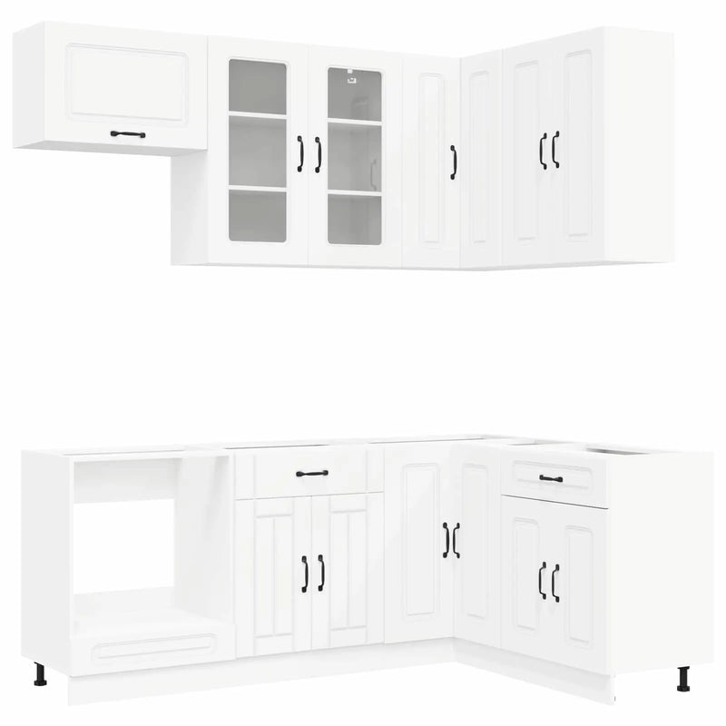 Kitchen Unit KALMAR 8 pcs White Engineered Wood