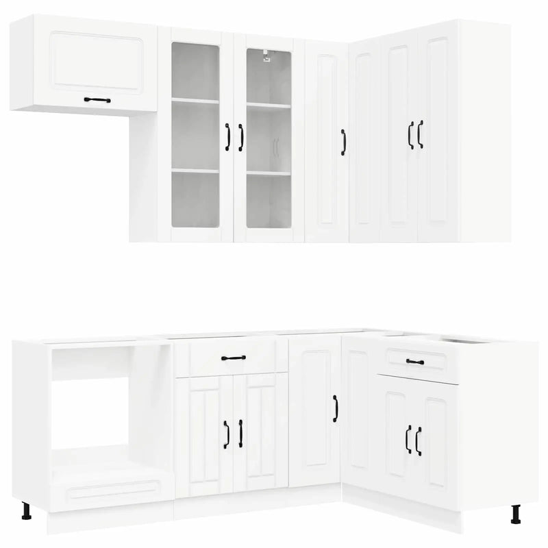 Kitchen Unit KALMAR 8 pcs White Engineered Wood